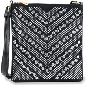 Studded Rhinestone Crossbody Sling