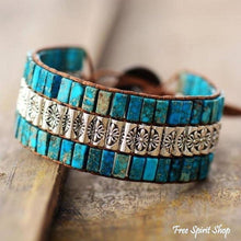 Load image into Gallery viewer, Tibetan Blue Jasper Wrap Bracelet
