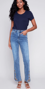 Charlie B Embroidered Bootcut jeans
