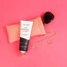 Chez Gagné Anti-Granny Hands Orange Vanilla hand crème styled with accessories