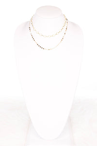 Kadee Necklace in White/Gold