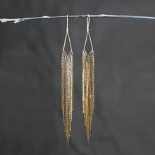 Load image into Gallery viewer, Super Dramatic Golden Mermaid Shimmer Earrings
