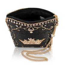 Load image into Gallery viewer, Royalty Gold Crown Mini Crossbody Handbag
