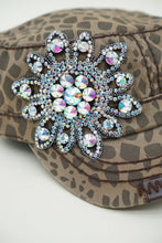 Load image into Gallery viewer, Sunflower Bejeweled Glitz Cadet Cap, Adjustable
