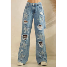 Load image into Gallery viewer, Starlee Washed Stone Star Pants
