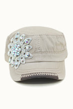 Load image into Gallery viewer, Sunflower Bejeweled Glitz Cadet Cap, Adjustable
