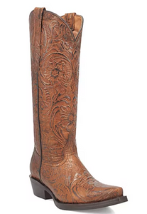 Dingo Bellona Tooled Boot brown