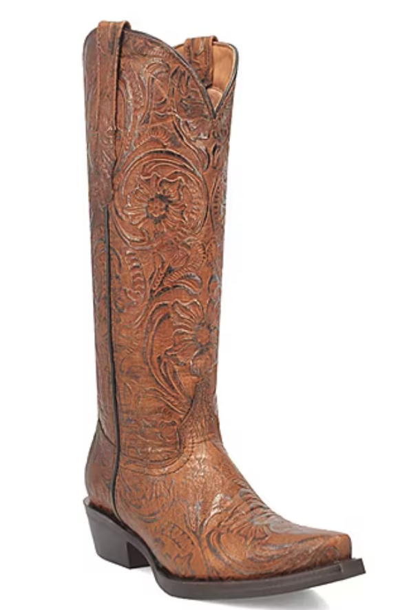 Dingo Bellona Tooled Boot brown