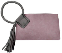 Load image into Gallery viewer, Cuff Handle Tassel Wristlet Clutch
