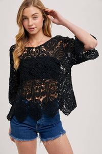 Clover Crochet Lace Top