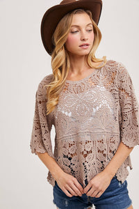 Clover Crochet Lace Top