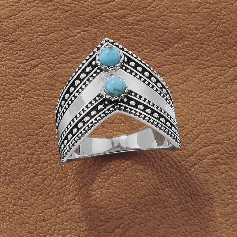 Sterling Silver Blue Turquoise Ring