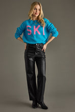 Load image into Gallery viewer, Blue &amp; Pink Ski Sweater
