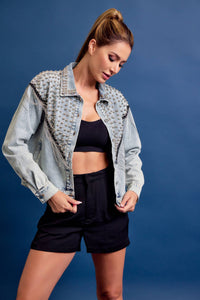Rivir Denim Jacket With Metal Fringe