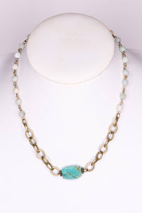 Gypsy Necklace in Amazonite