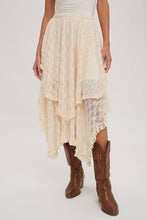 Load image into Gallery viewer, Aria Lace Tiered Midi Skirt
