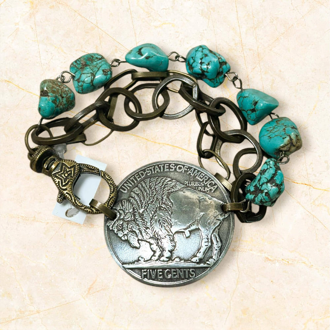 Bonita Bracelet Turquoise Nugget Chain