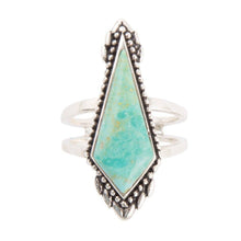 Load image into Gallery viewer, Anemone Blue Turquoise and Sterling Silver Statement Ring
