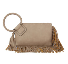 Load image into Gallery viewer, Fringe Soft Vegan Leather Wristlet/Clutch
