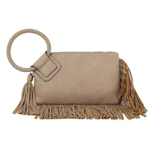 Load image into Gallery viewer, Fringe Soft Vegan Leather Wristlet/Clutch
