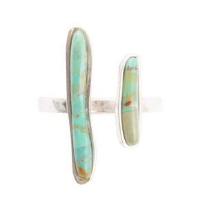 Size Adjustable Turquoise and Sterling Silver RIng