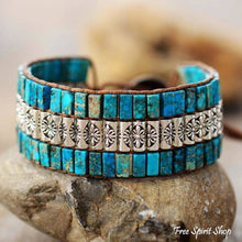 Load image into Gallery viewer, Tibetan Blue Jasper Wrap Bracelet
