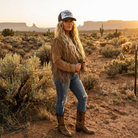 Trailer Park Pretty Trucker Cap - lifestyle worn shot