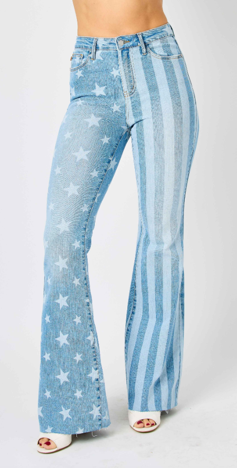 Judy Blue Stars & Stripes Flare