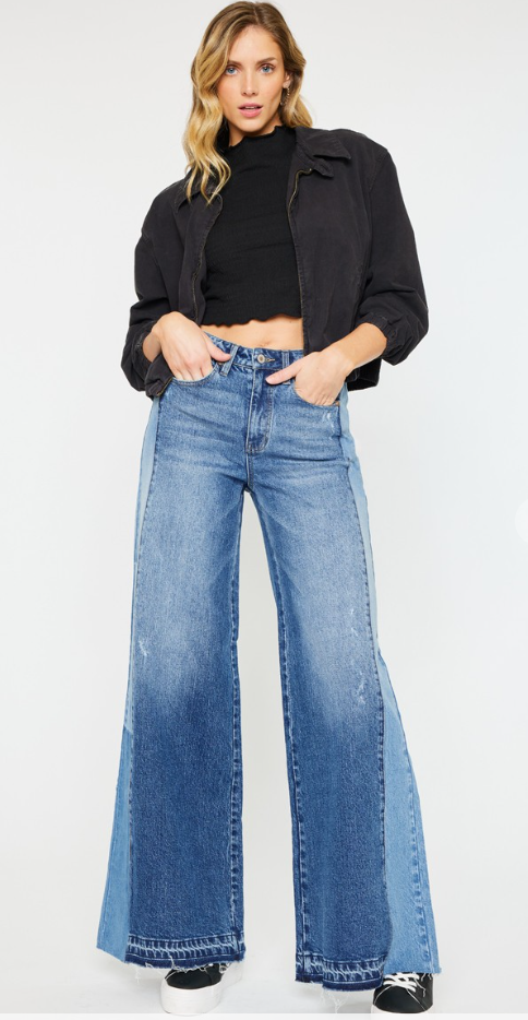 Kan Can Hi Rise Wide Leg Jeans