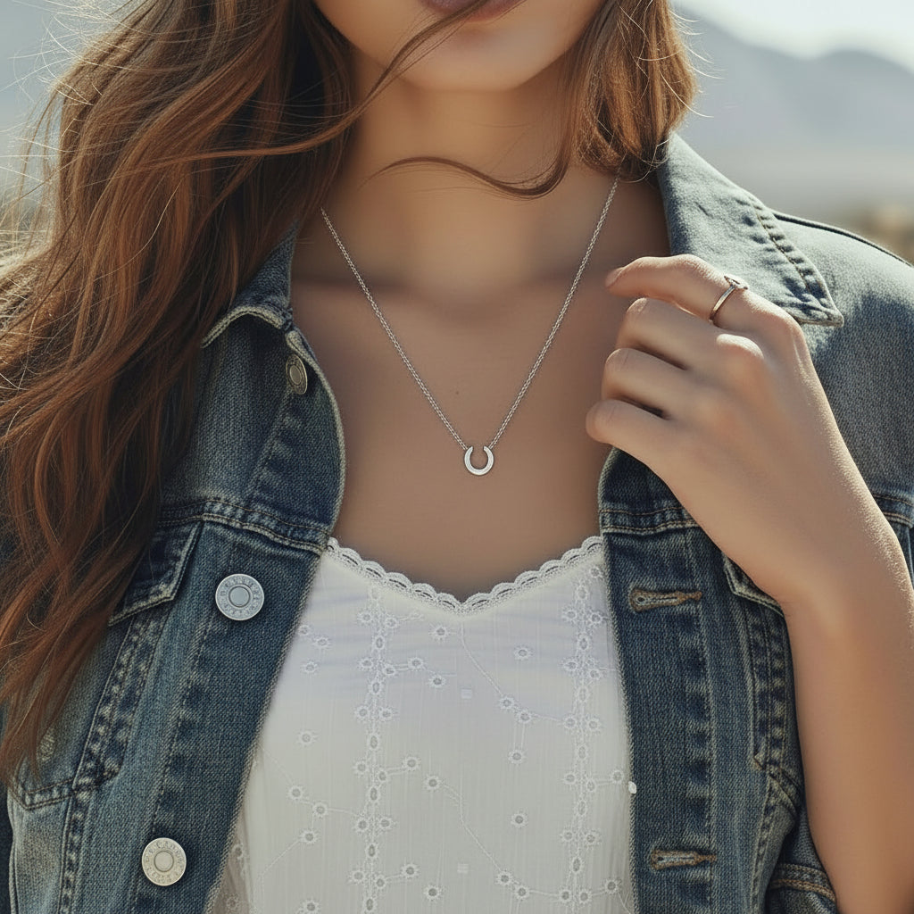 Kendra Scott Noble 14k White Gold Horseshoe Short Pendant Necklace