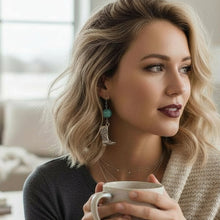 Load image into Gallery viewer, Boots Before Noon Earrings in Sky Teal
