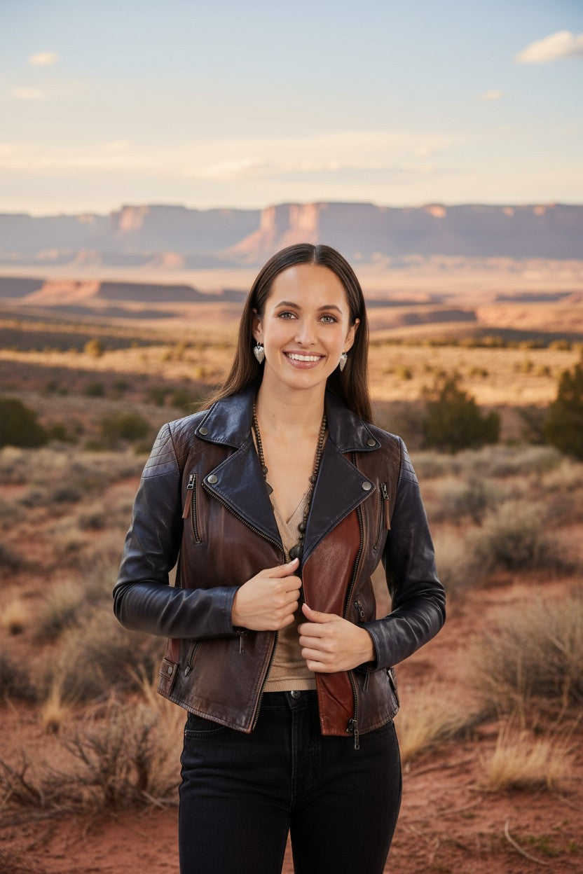 Scully Vintage Moto Jacket - Vintage Brown (207)