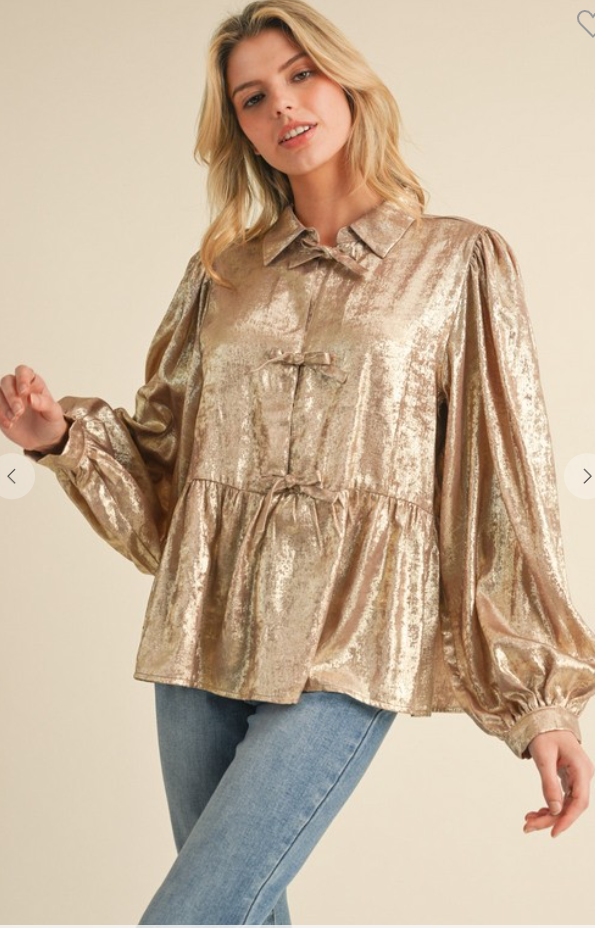 Dazzle Me Gold Top