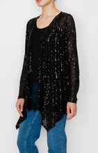 Load image into Gallery viewer, Origami Solid Sequin Cardi
