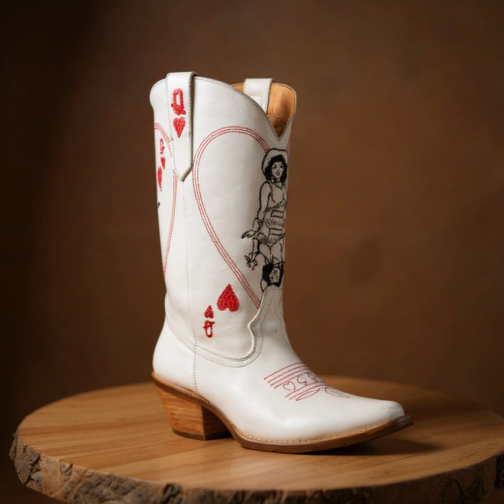 Dingo by Dan Post Queen A Hearts Embroidered Leather Boot – Madame