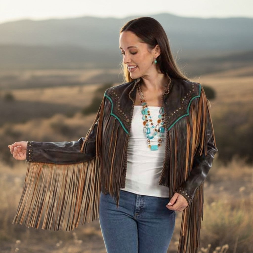 Scully Grizzly Fringe Leather Jacket – Madame Peacock's