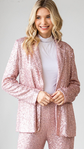 Glam Life Pink Sequin Blazer