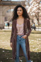 Load image into Gallery viewer, Thea Embroidered Velvet Cutwork Coat
