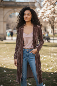Thea Embroidered Velvet Cutwork Coat