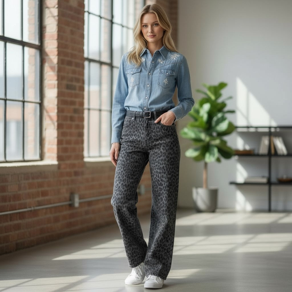 Bayeas High Rise Leopard in Black