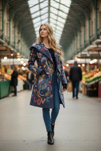 Load image into Gallery viewer, &quot;Love&quot; Navy Multicolor Embroidered Cardigan
