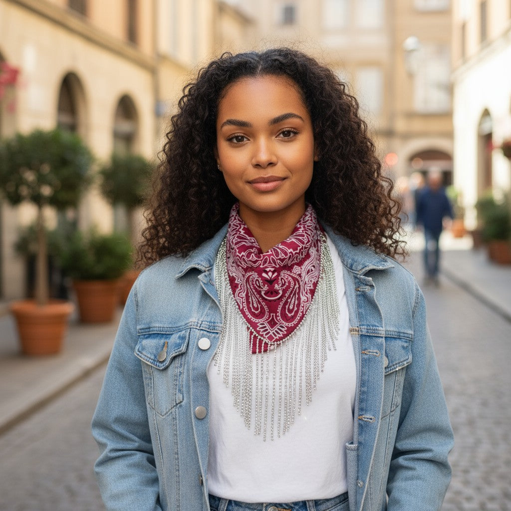 Blingdana Luxe Bling Fringe Bandana