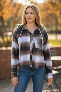 Maddy Flannel Hooded Jacket