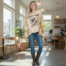 Load image into Gallery viewer, Janis Joplin Print Kantha Poncho Top
