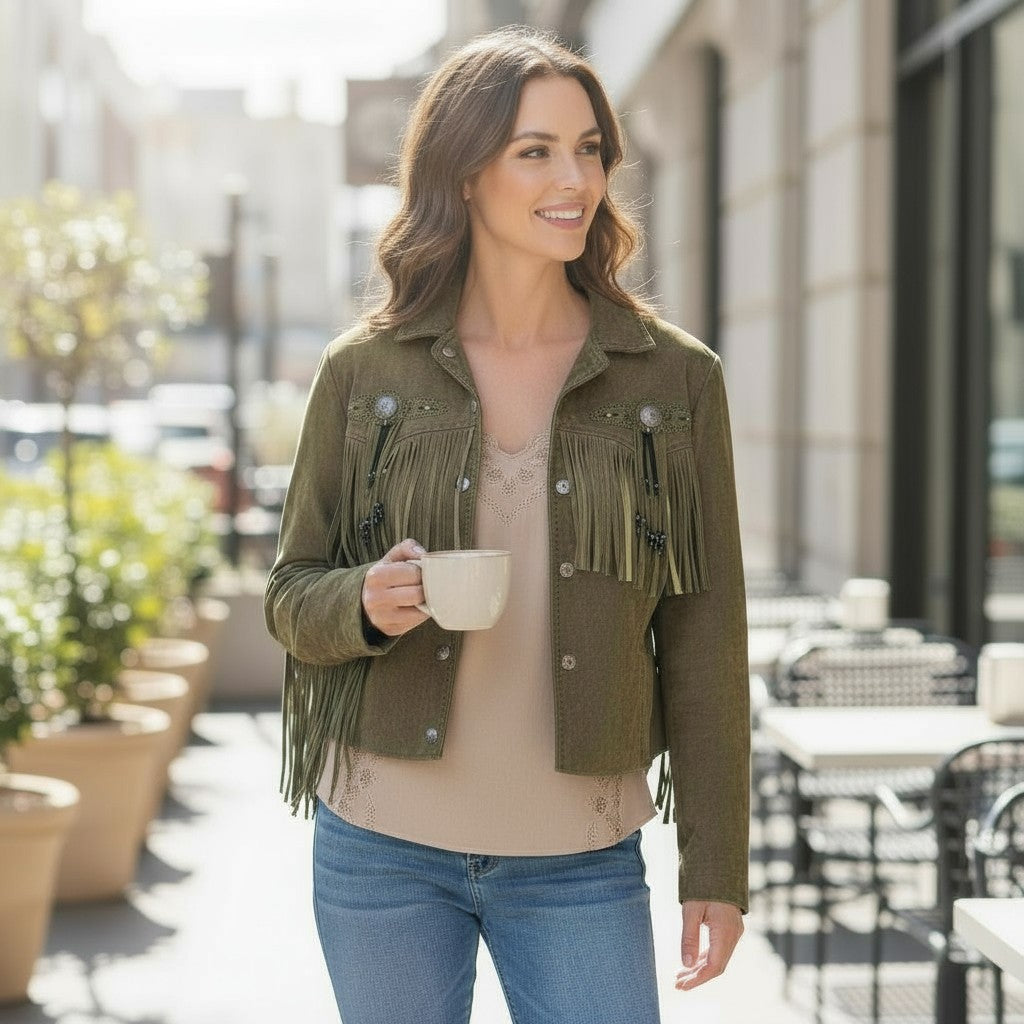 Scully Fringed Leather Western Jacket