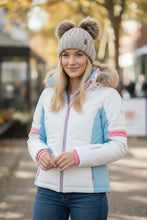 Load image into Gallery viewer, Pigtail Pom Abalone Beanie

