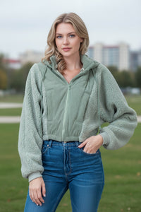 Kell Corduroy Hooded Puffer Jacket