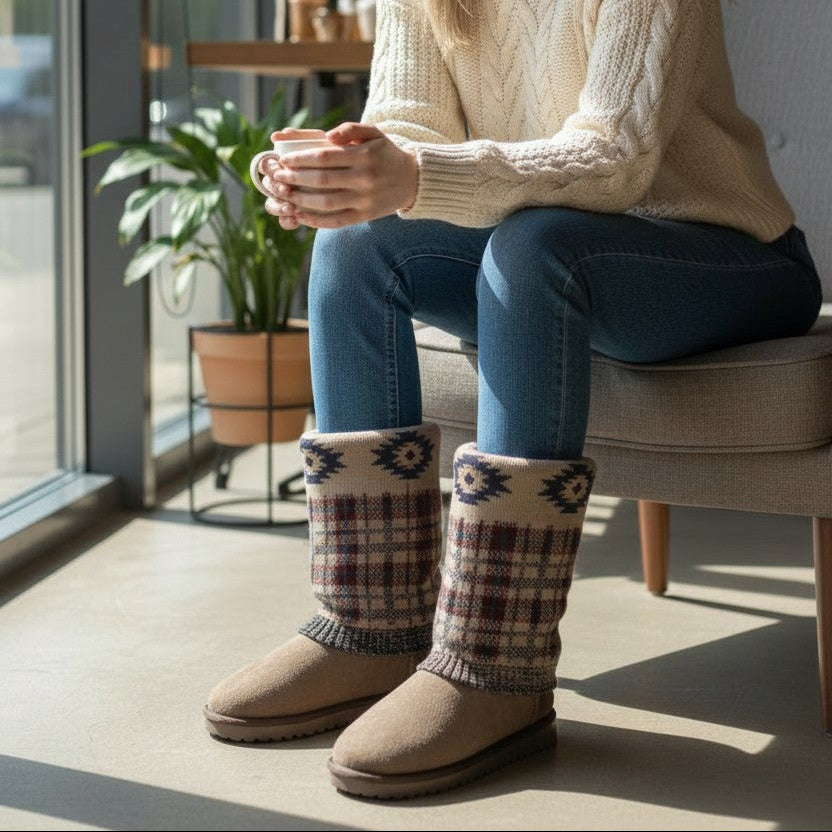PREORDER: Muk Luks Women's Cheryl Aztec Pattern Boot
