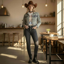 Load image into Gallery viewer, Bayeas High Rise Skinny Jeans in Black Melody
