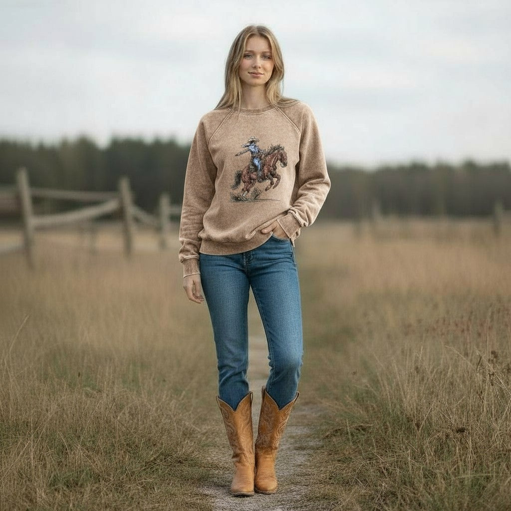 Izzy Cowgirl Graphic Crewneck Sweatshirt